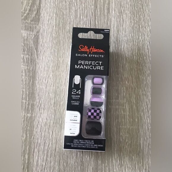 NEW … SALLY HANSEN Salon Effects “Check Please” Perfect Manicure - Picture 3 of 8